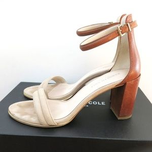 Kenneth Cole Lex nude color block sandals